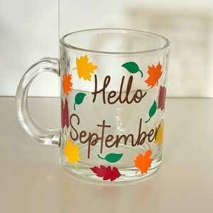 Hello September 12oz Glass Mug